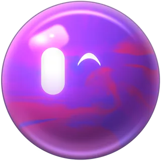 Fioletowy orb, który mruga jednym okiem